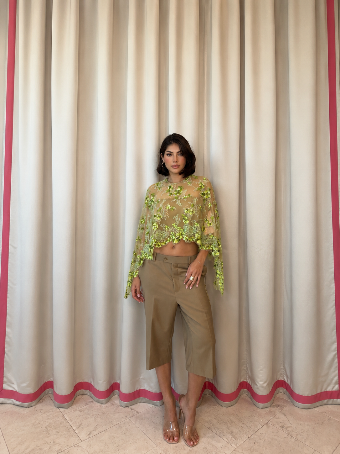 Lime Bloom Top