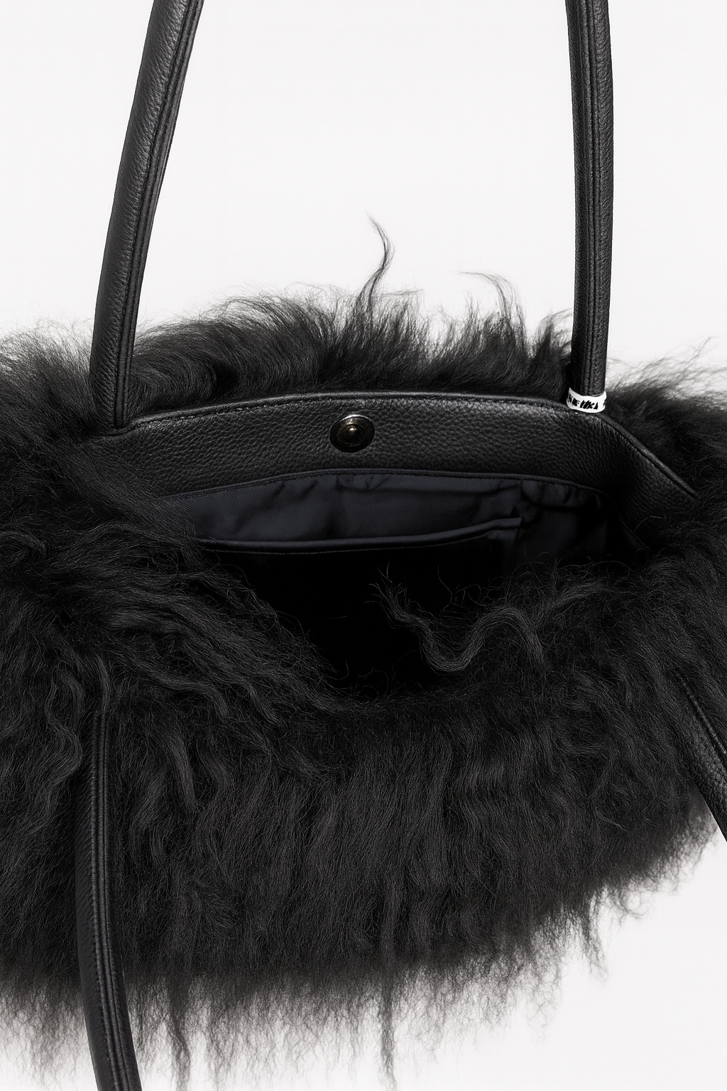 Lambswool Tote-Black