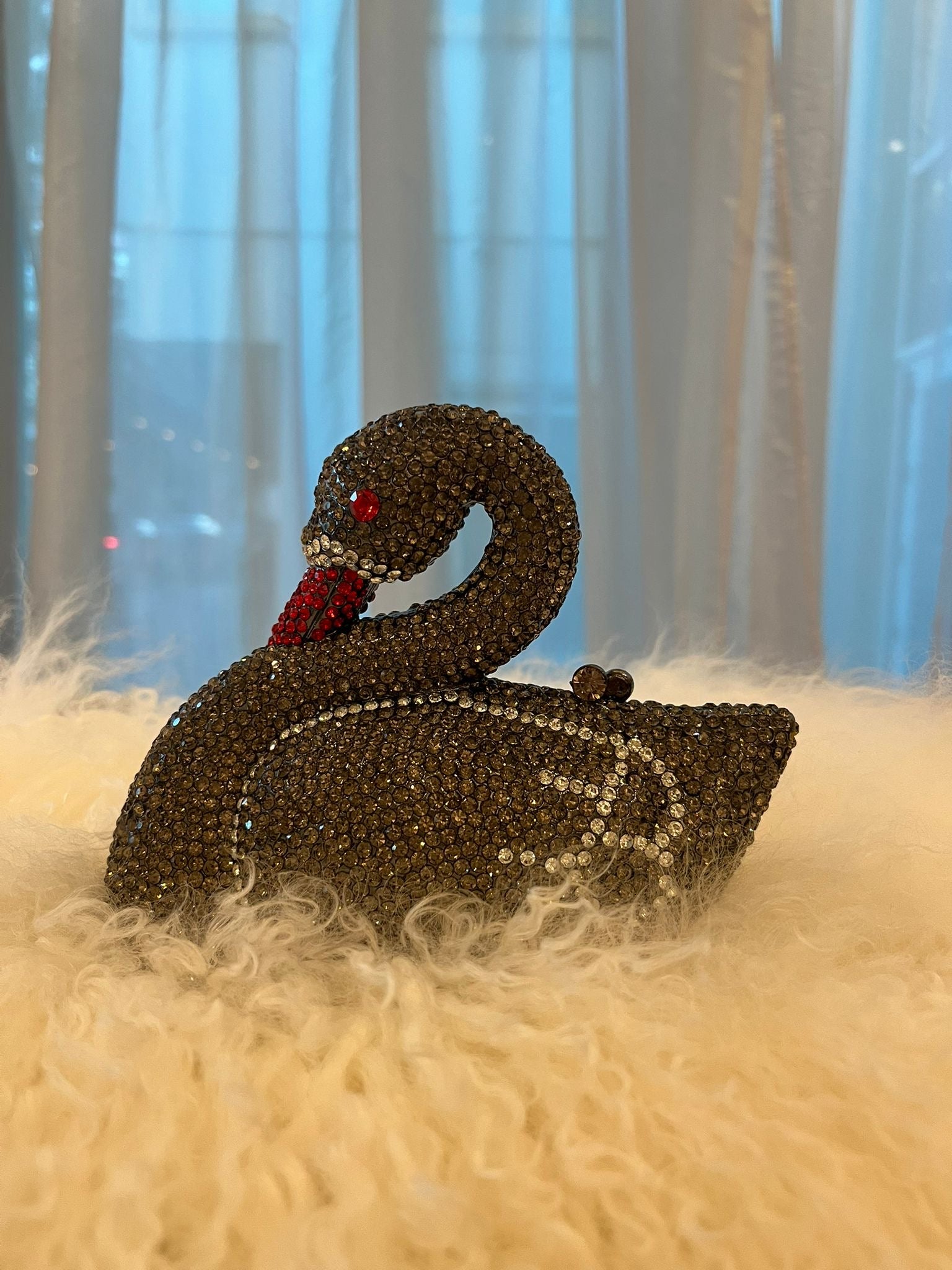 Red Eye Swan Clutch