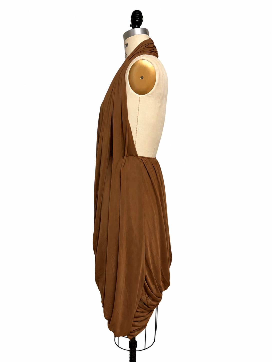 Palm Draped Halter Dress