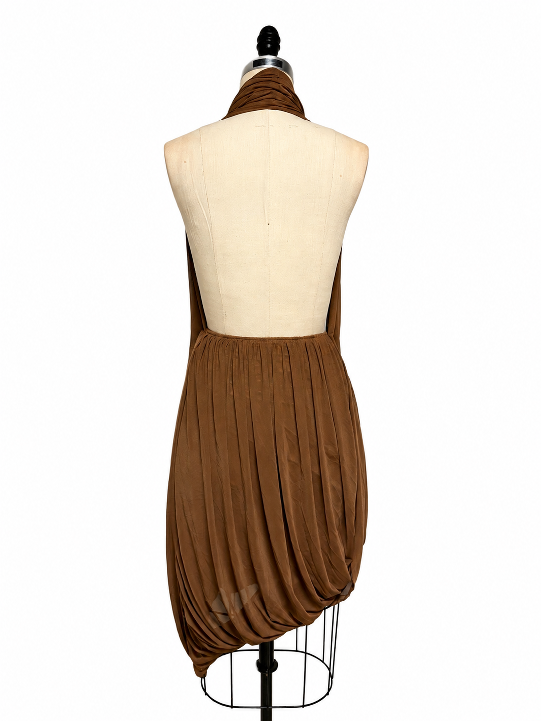 Palm Draped Halter Dress