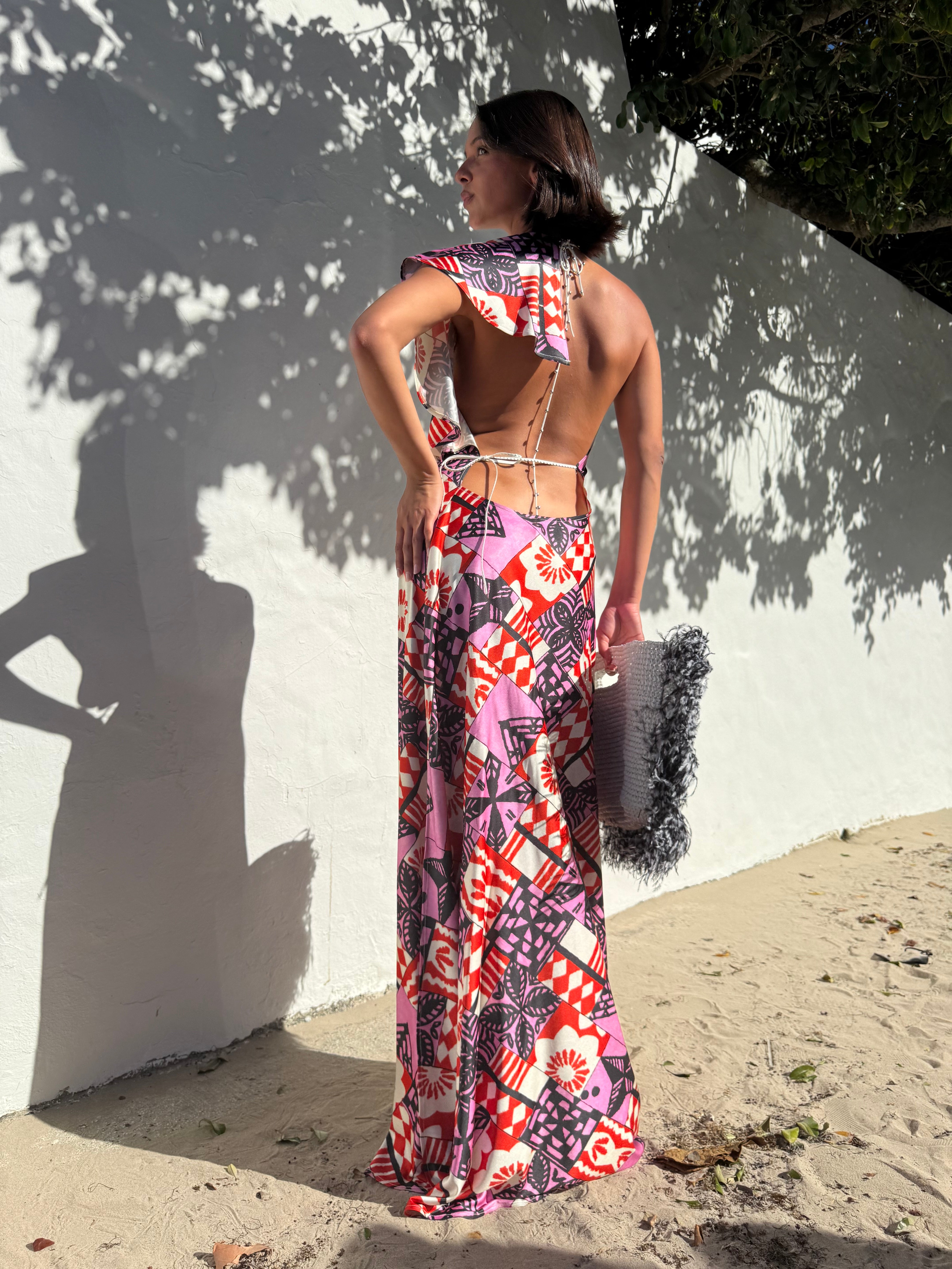 Siara Silk Jersey Asymetrical Dress