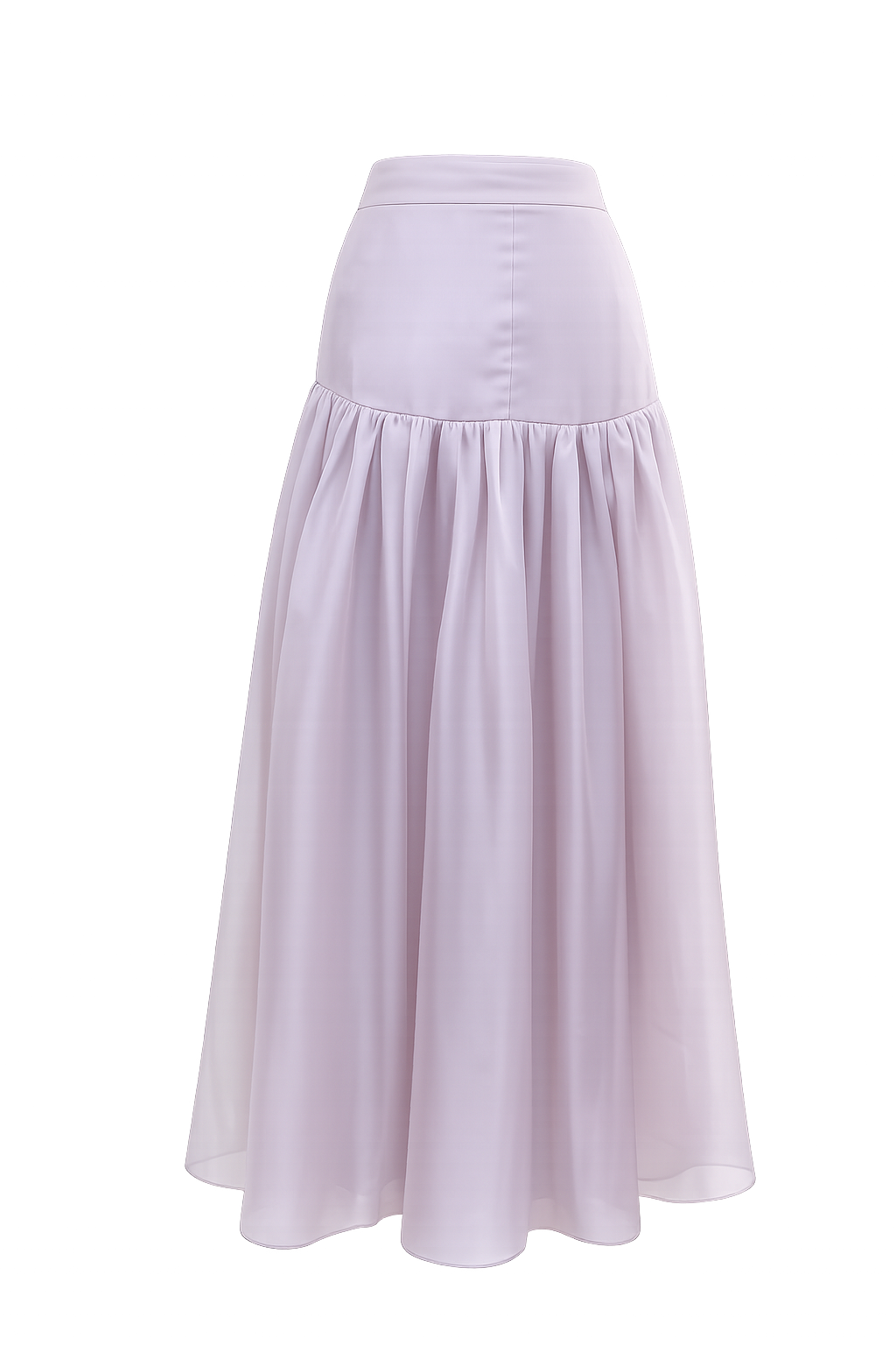 Full length Lavander wraparound silk organza skirt