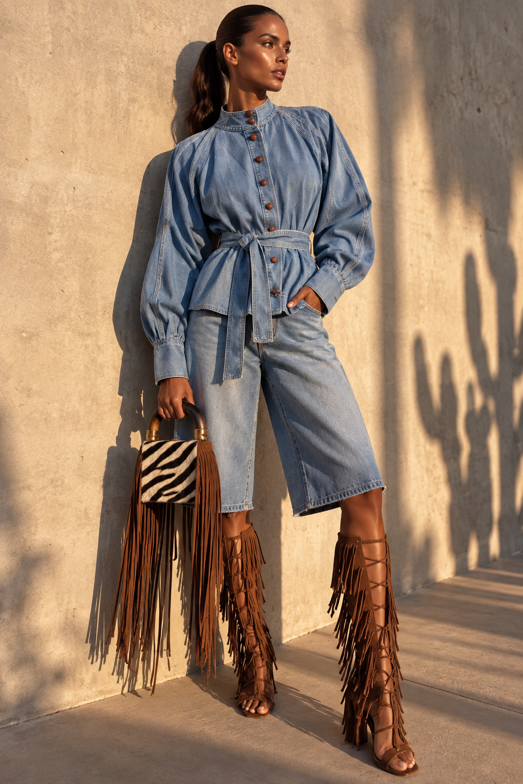 Lola Light Denim Blouse