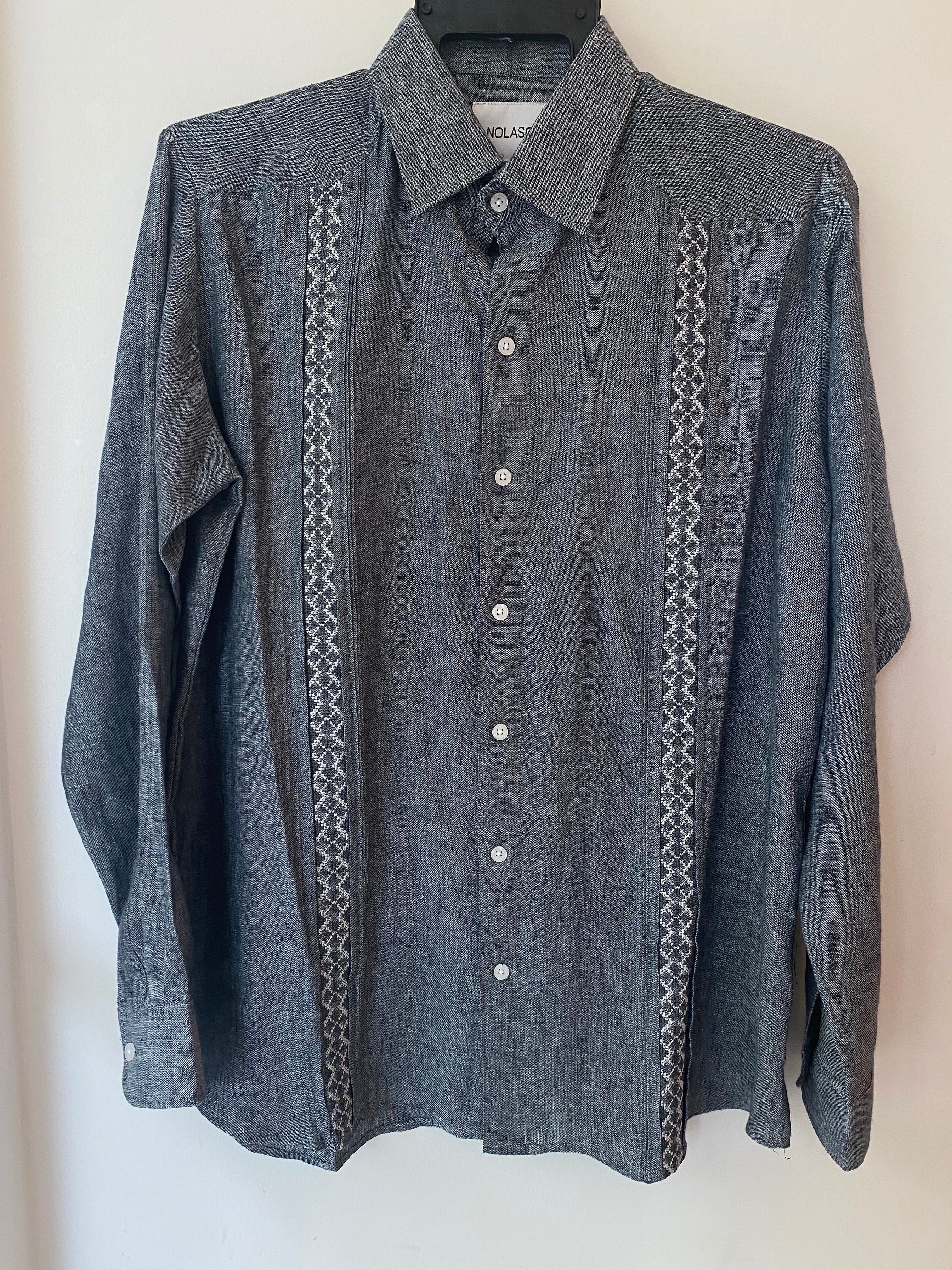 Noche Buena Long Sleeve Guayabera Shirt