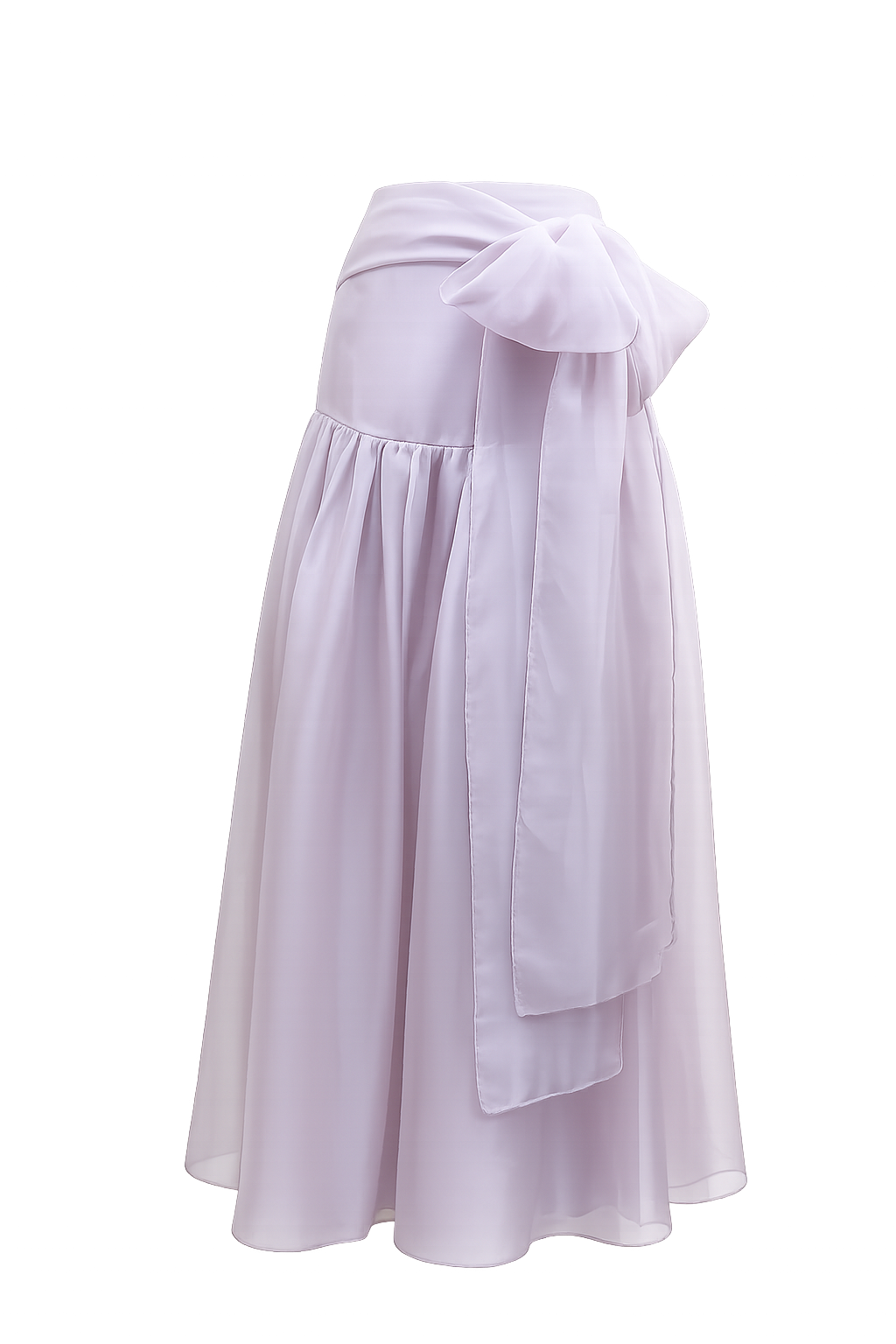 Full length Lavander wraparound silk organza skirt