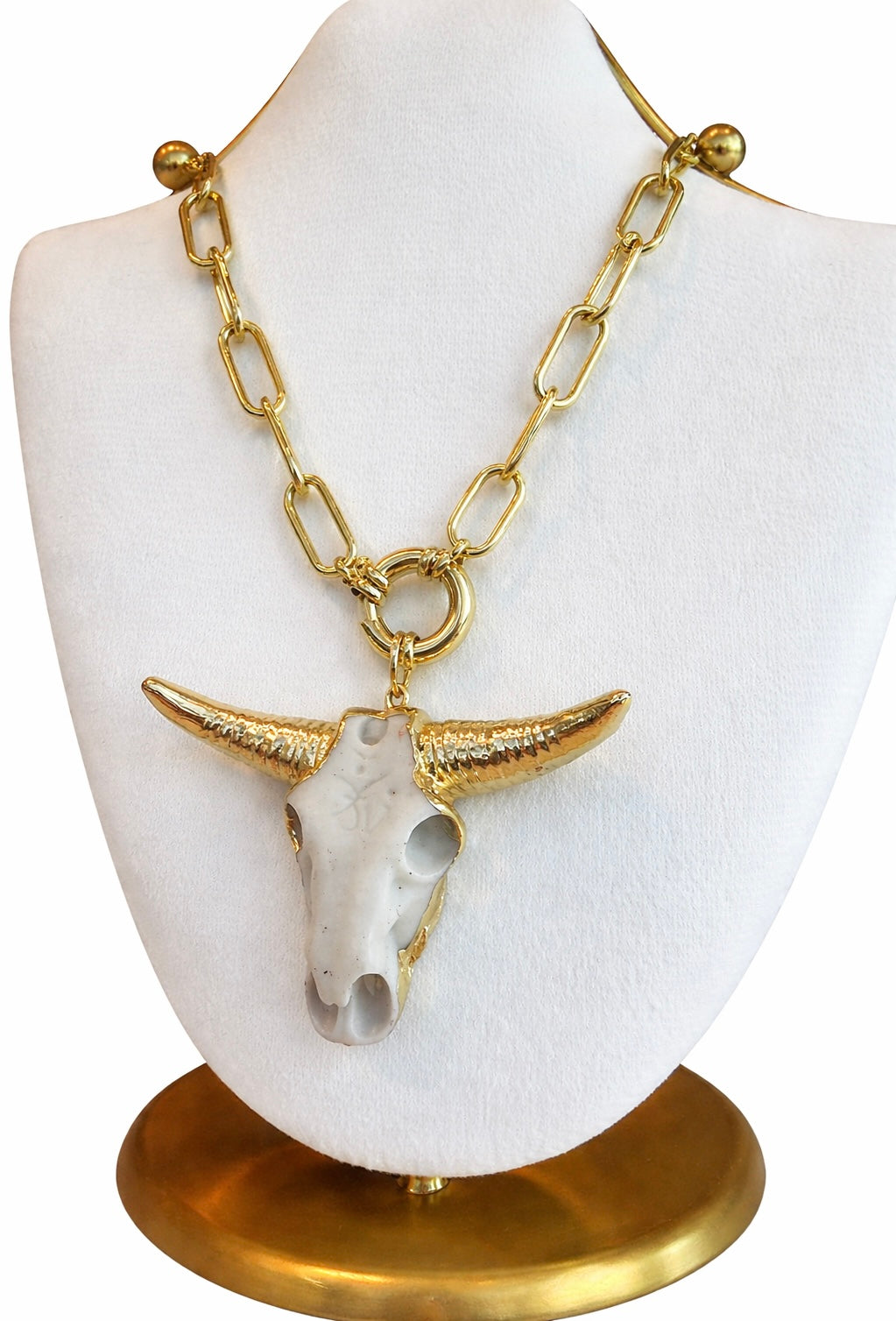 Golden Desert Bull Necklace