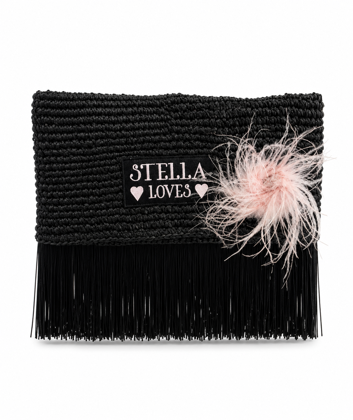 Baby Pink Raffia Bag