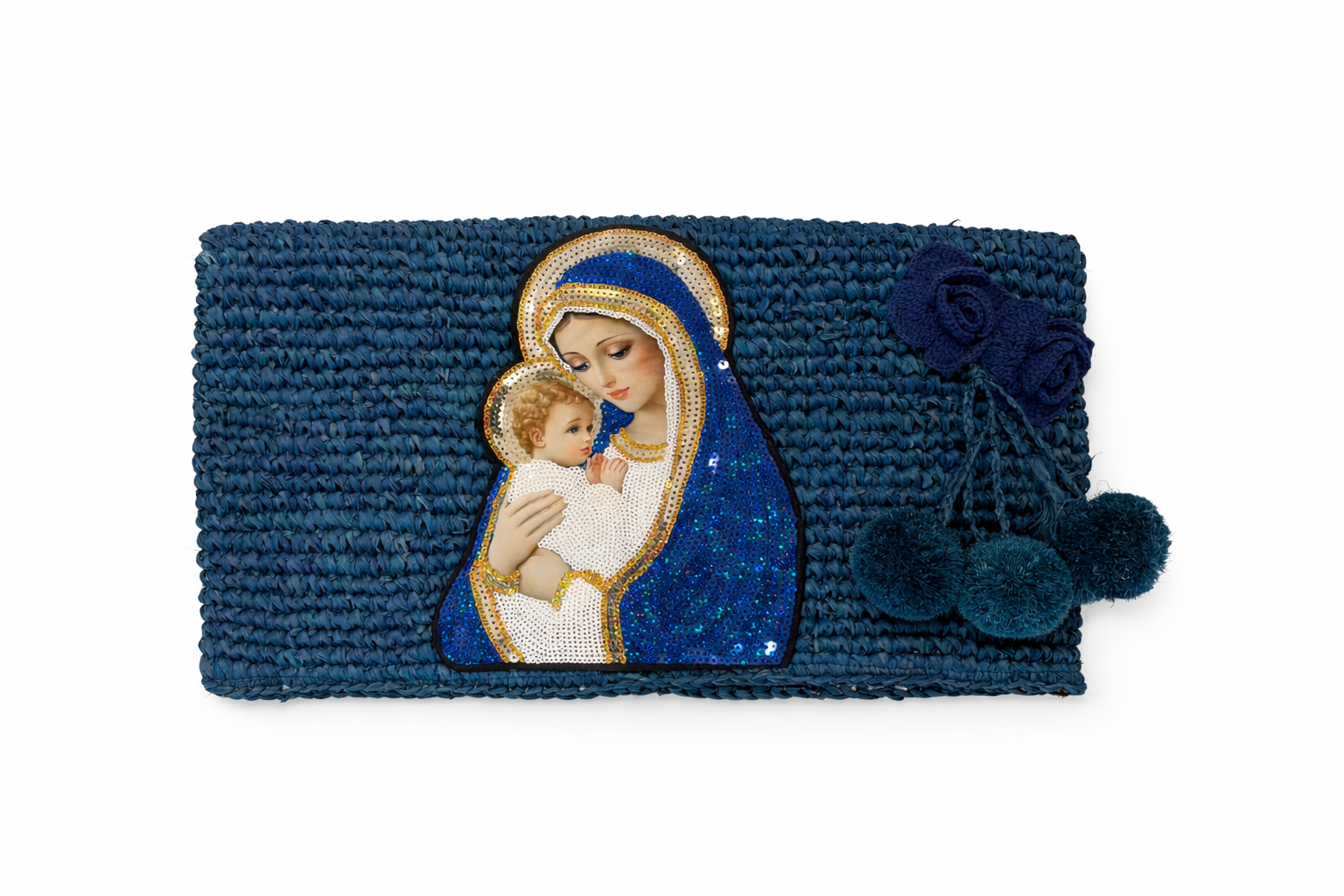 Divine Mother Raffia Clutch