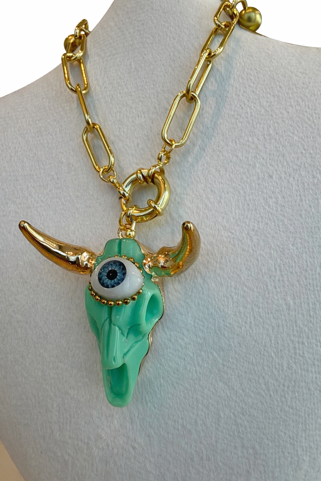 Western Evil Eye Bull Necklace