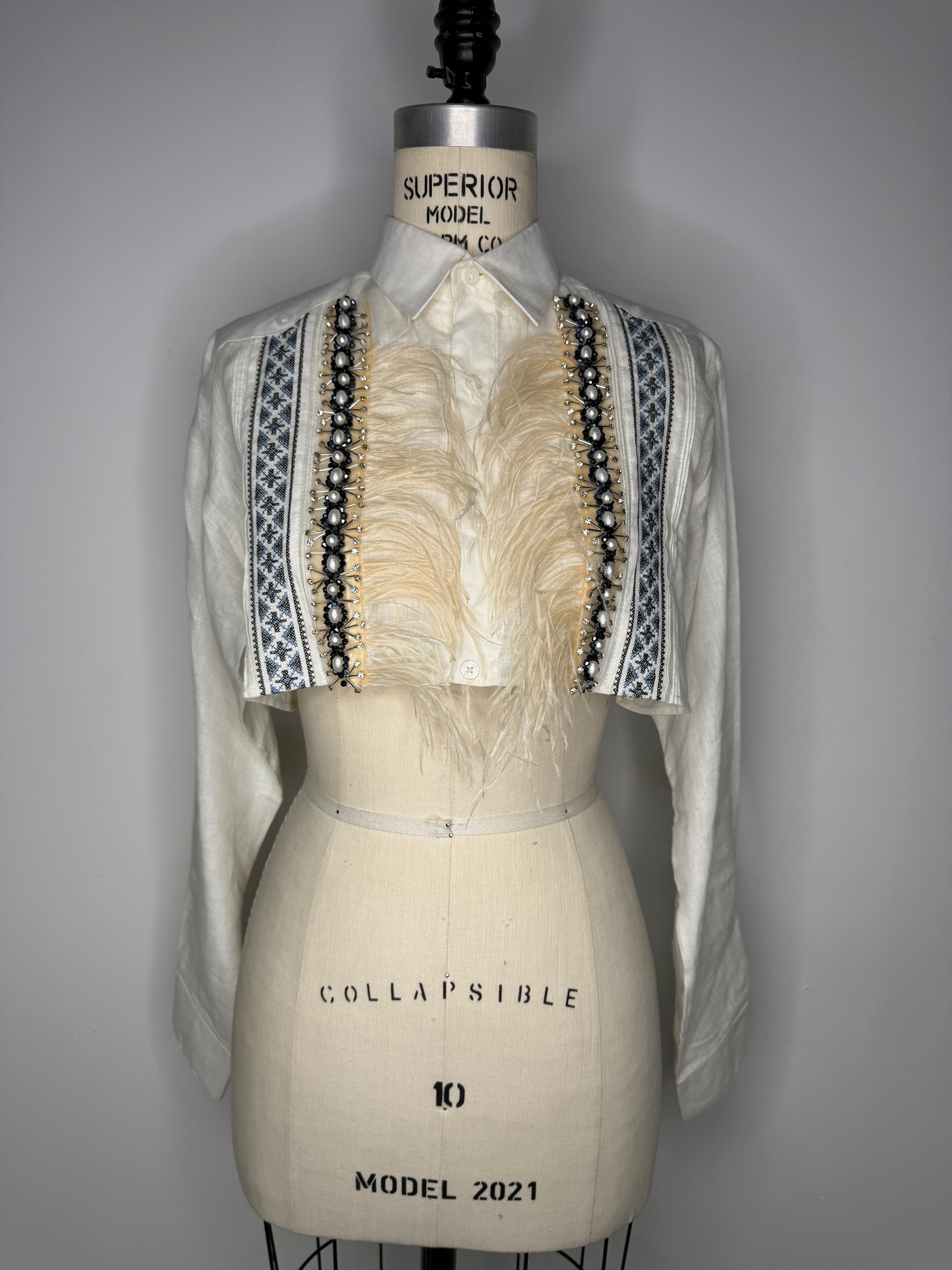 Dallas Guayabera Crop