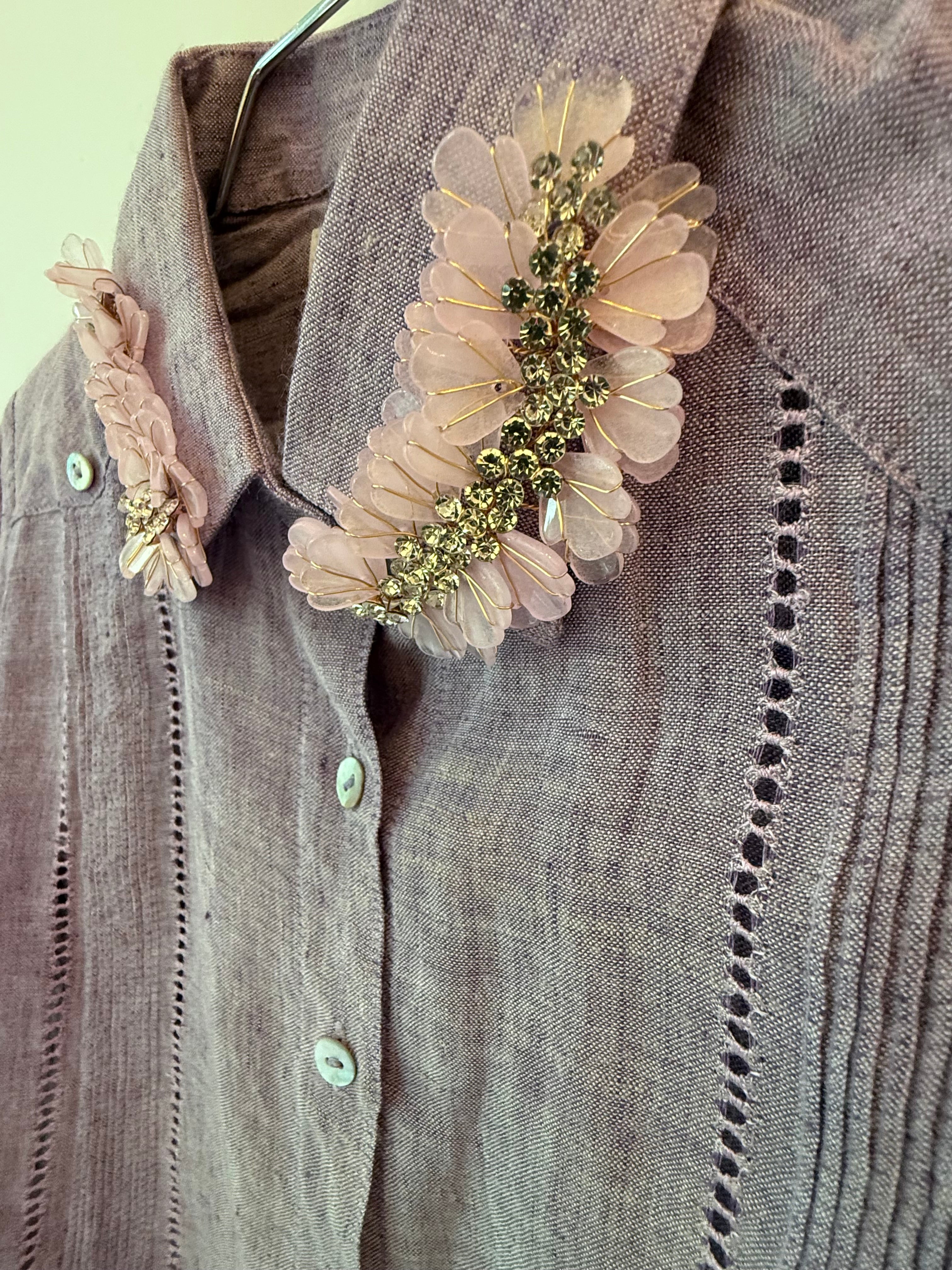 Yaucana- Lilac Crop Guaybera