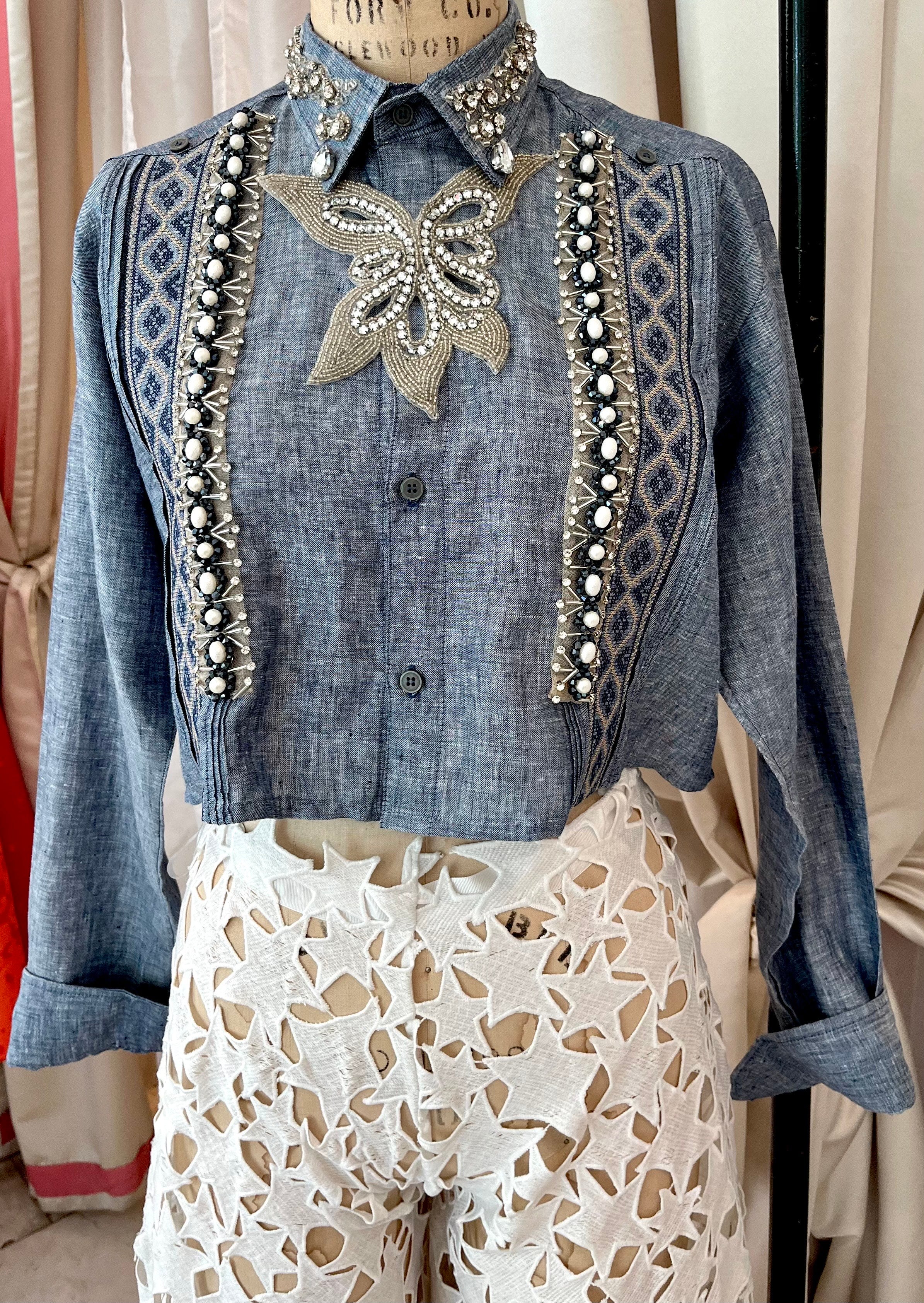 Austin Guayabera Crop