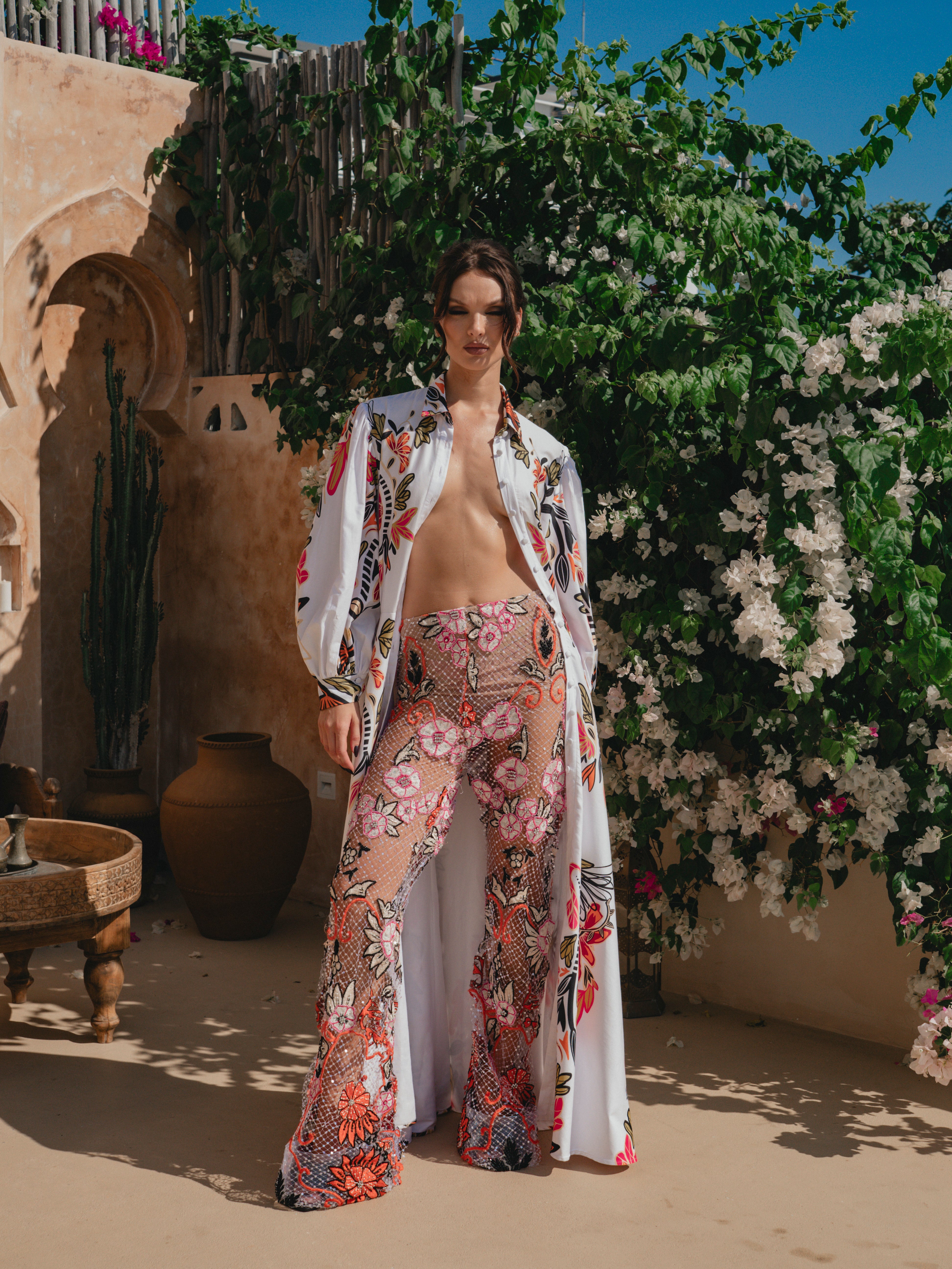 Ira Flare Pants-sheer