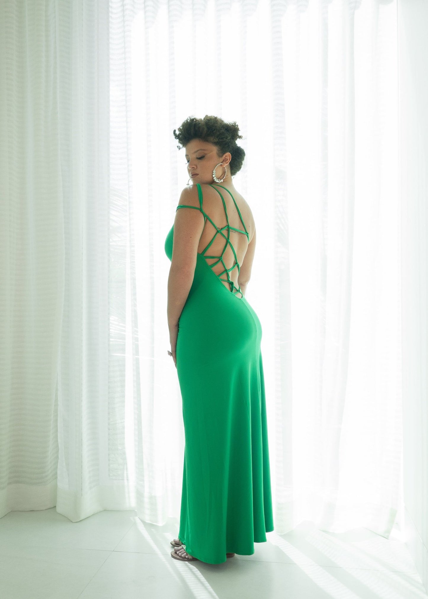 Criss Cross Maxi - Emerald Green