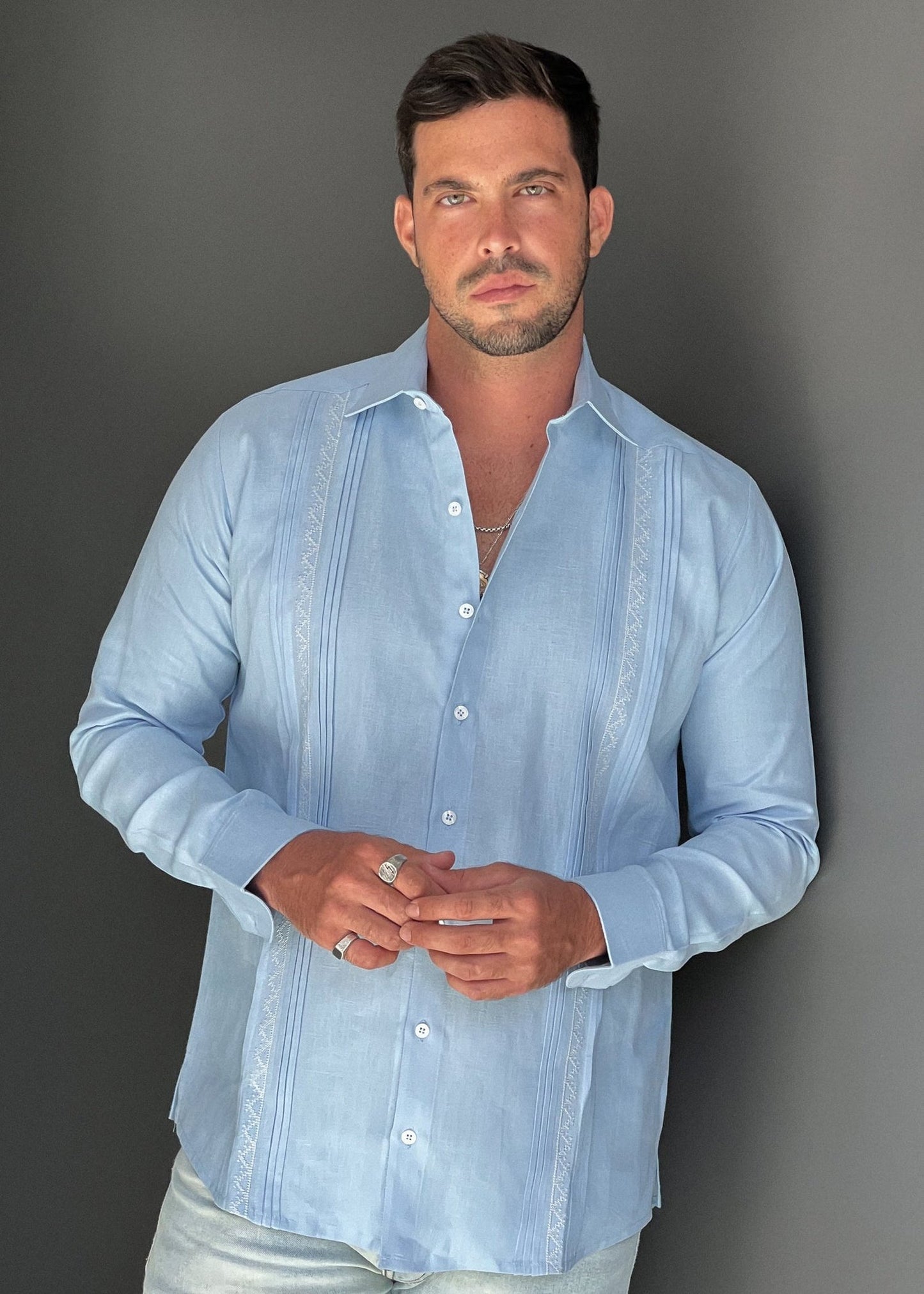 Orilla de Buye Long Sleeve Guayabera Shirt