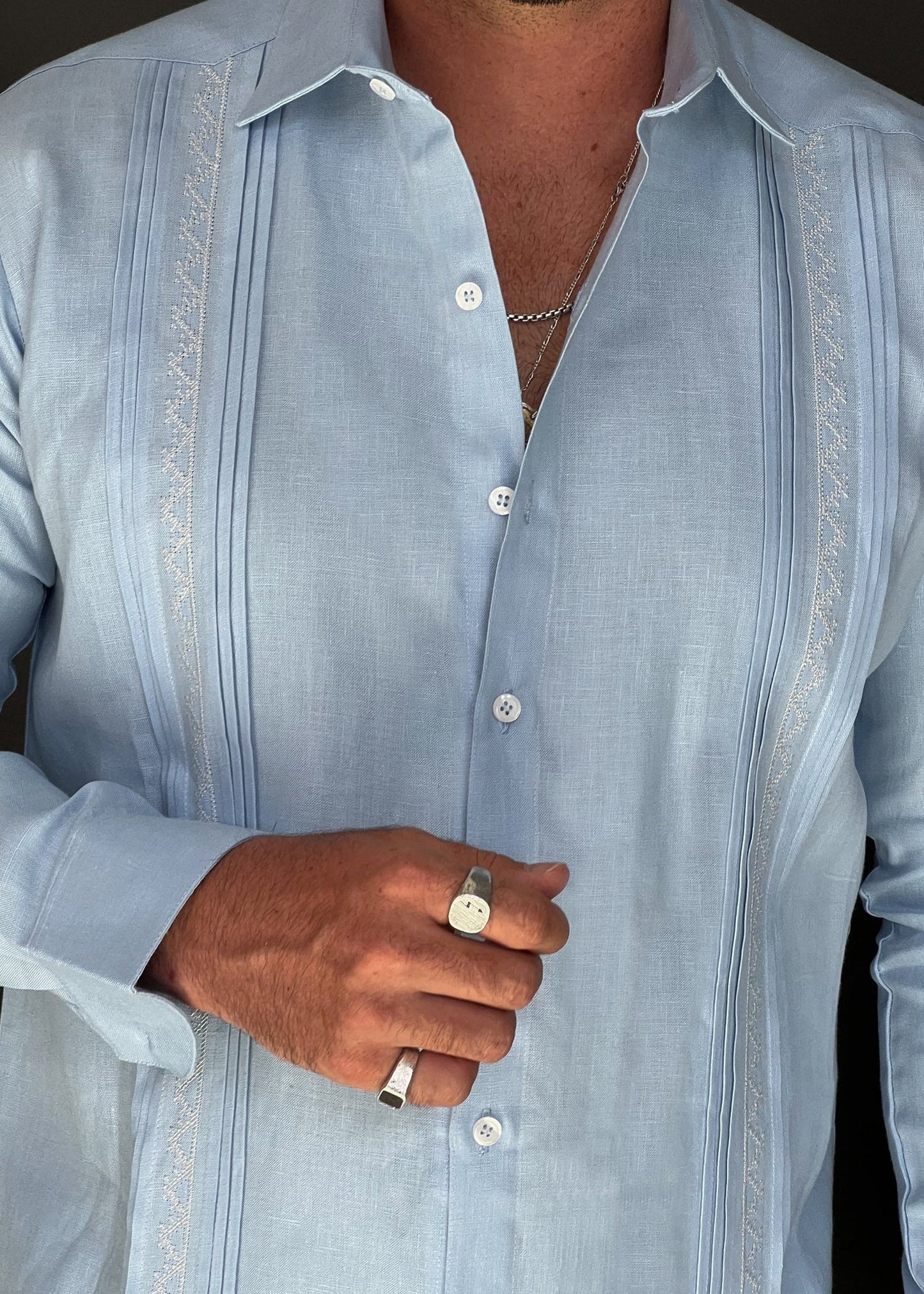 Orilla de Buye Long Sleeve Guayabera Shirt