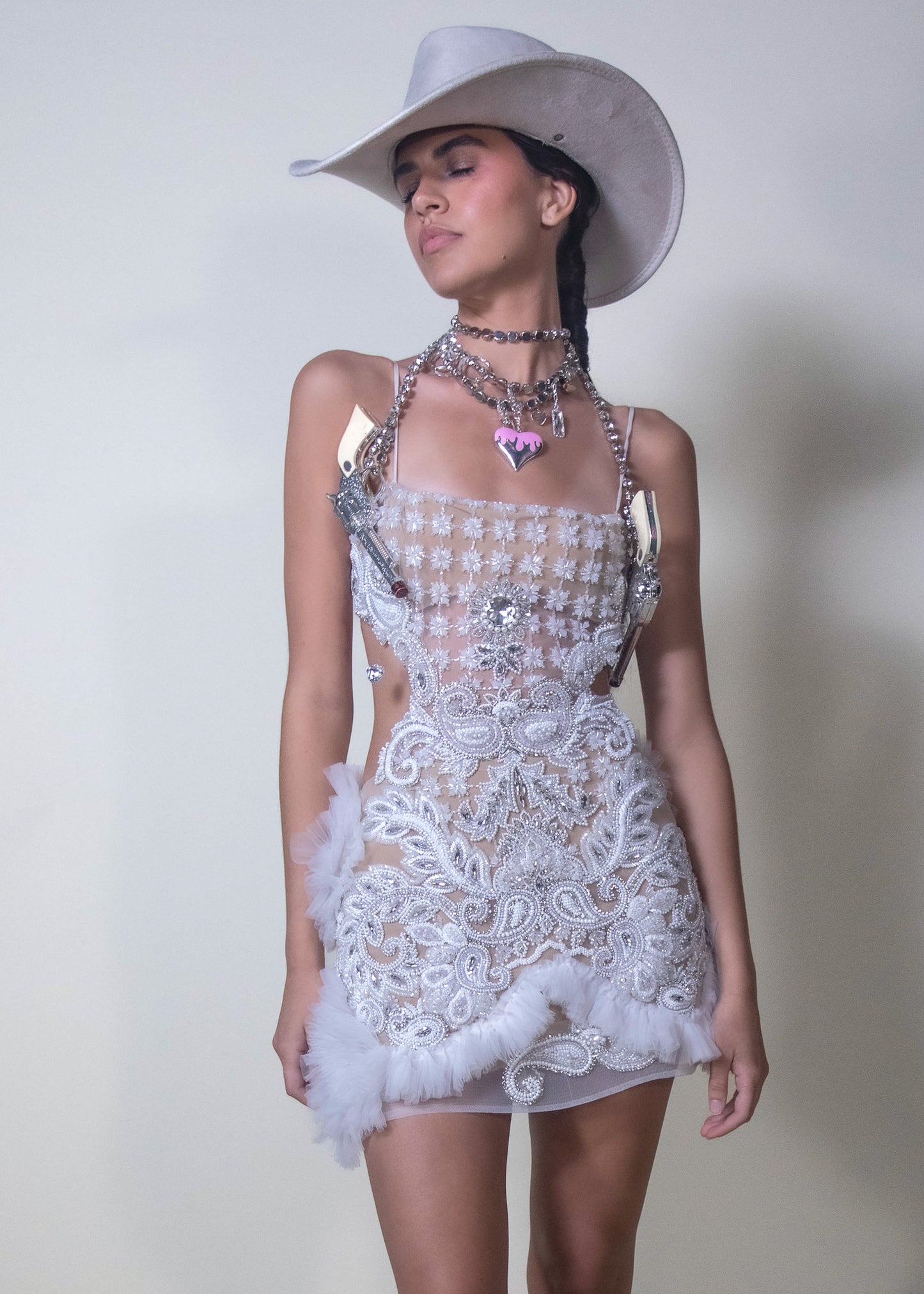 Opening White Mini Dress - Pura Stella