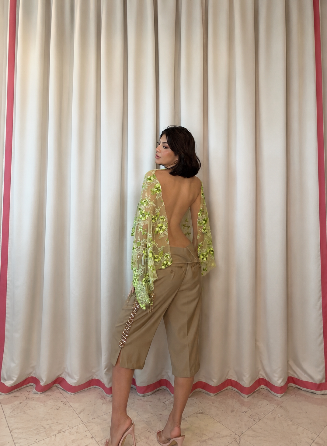Lime Bloom Top