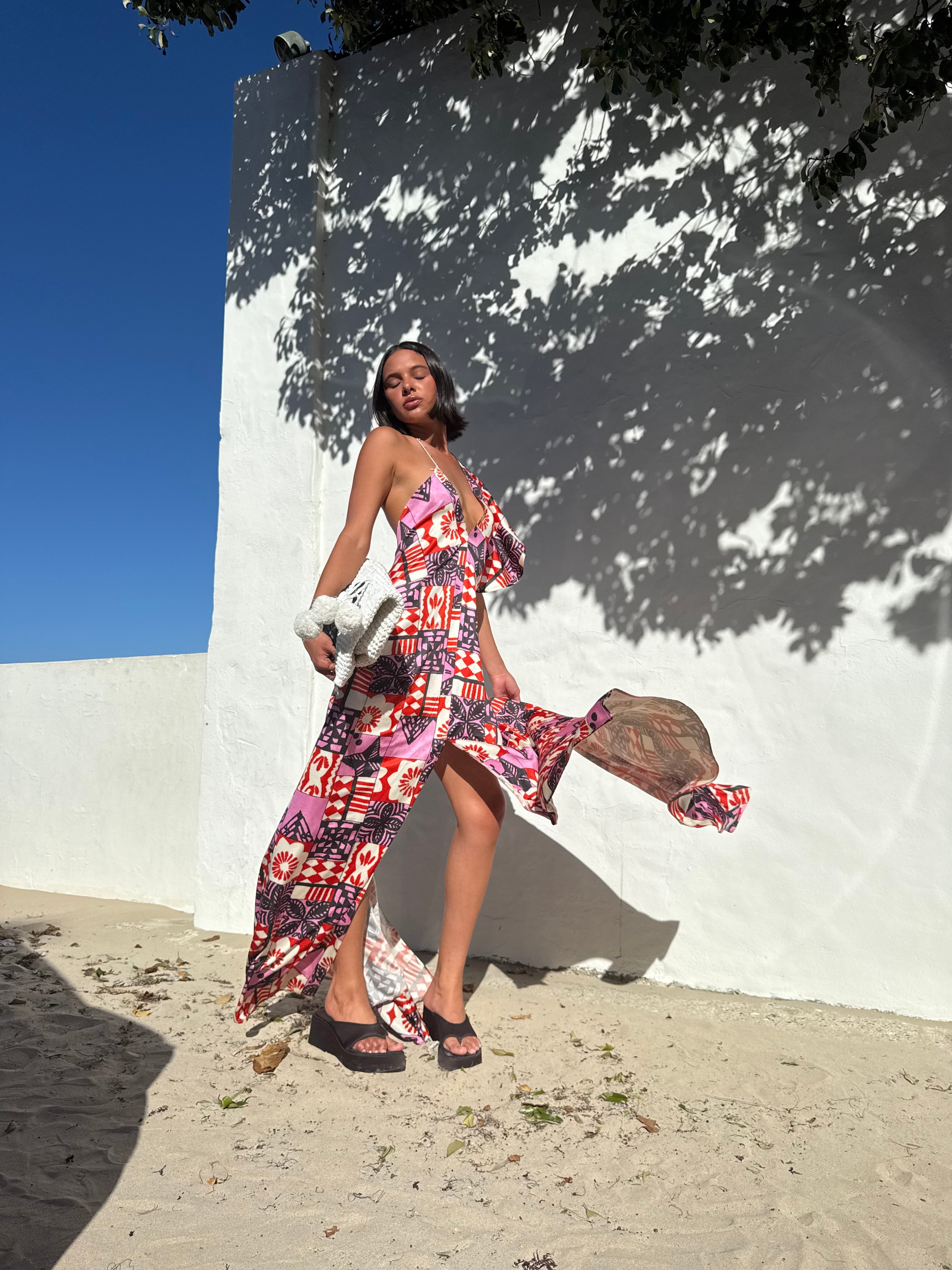 Siara Silk Jersey Asymetrical Dress