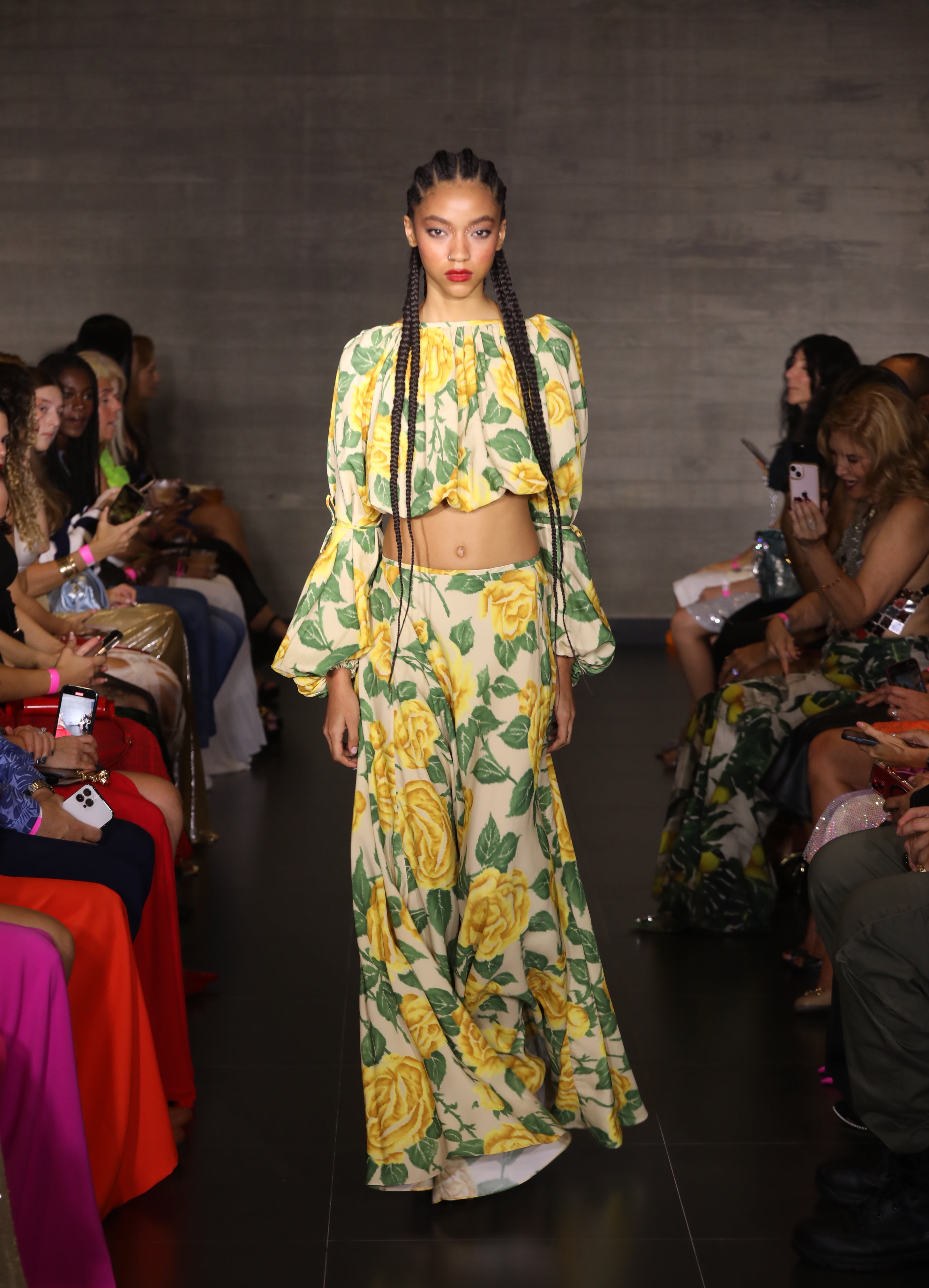 Boho, flower, skirt, maxi, yellow, green, set