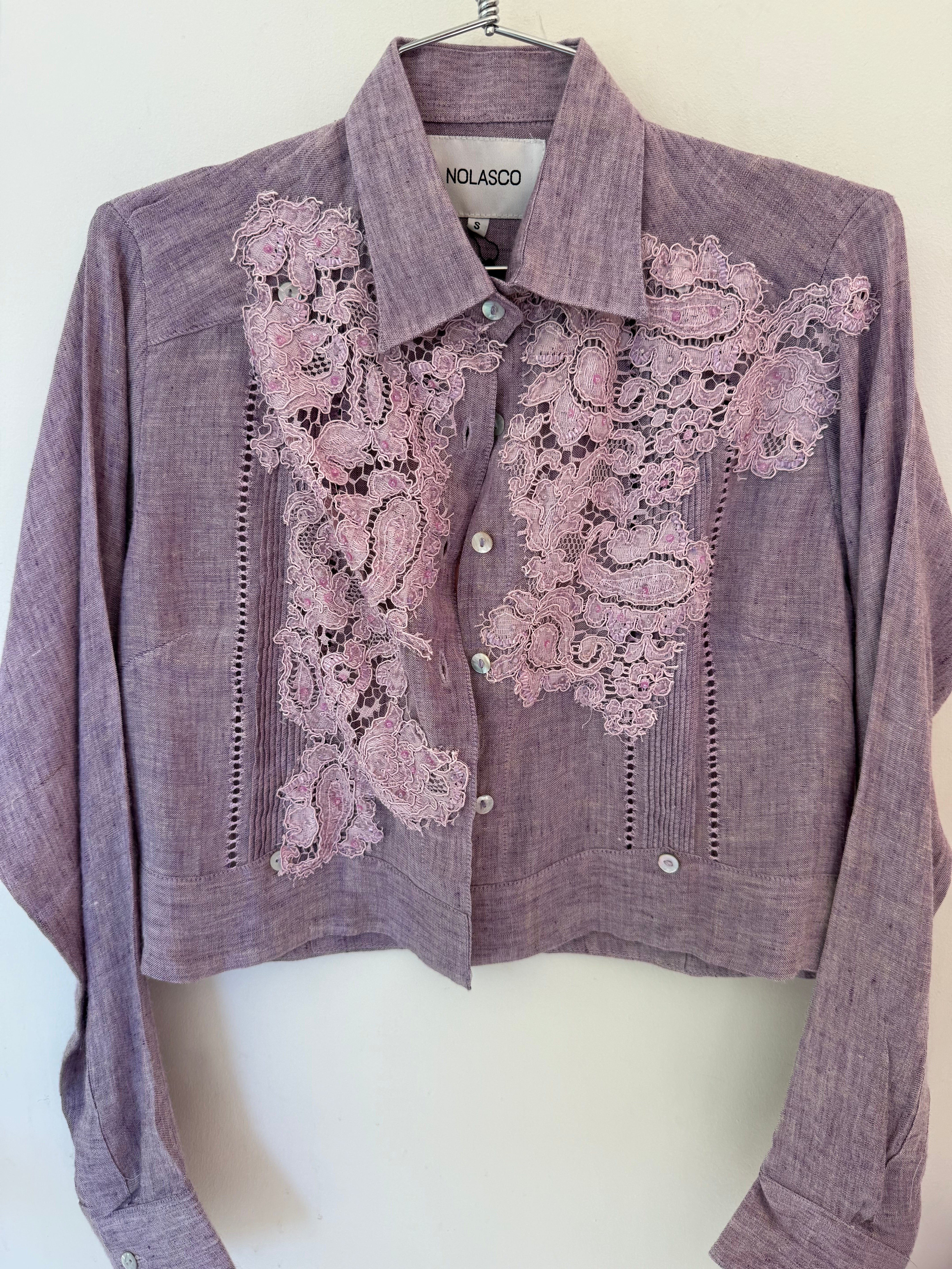 Violeta Crop Guayabera