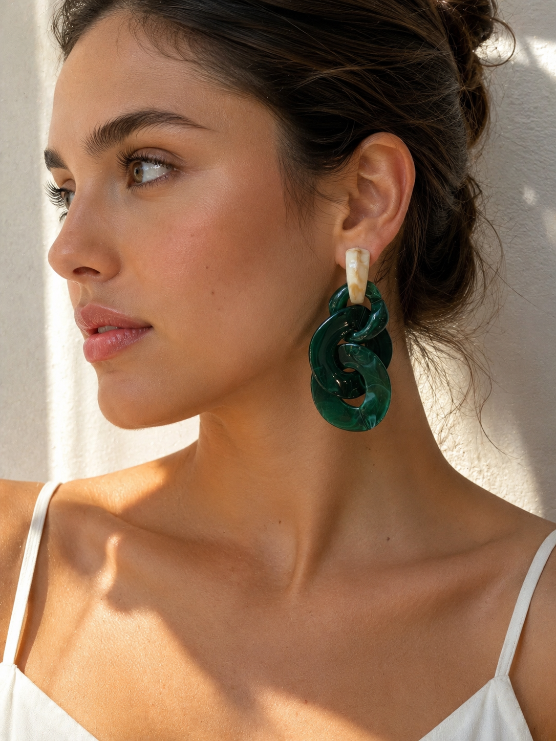 Emerald Links Earring