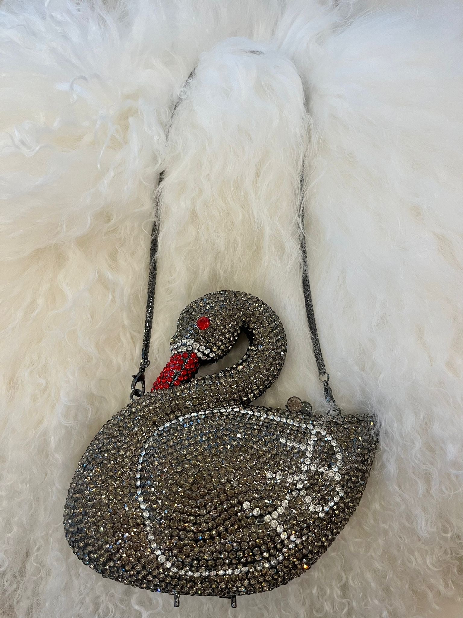 Red Eye Swan Clutch