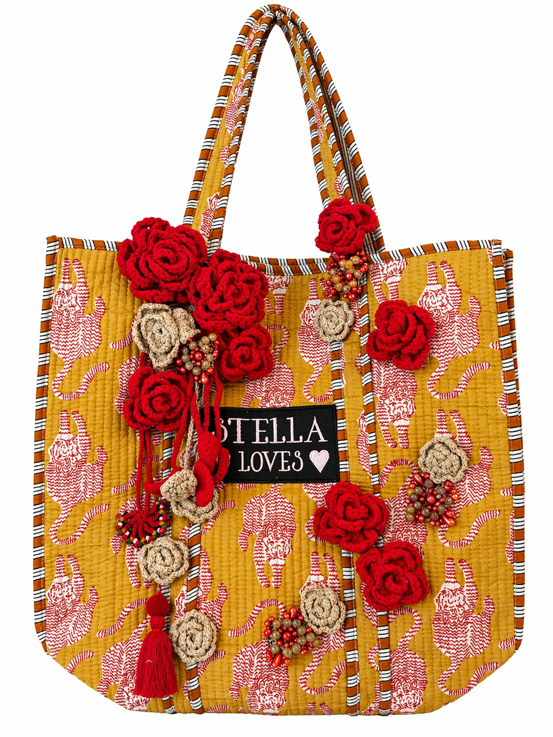 Red Jungle Tote Bag