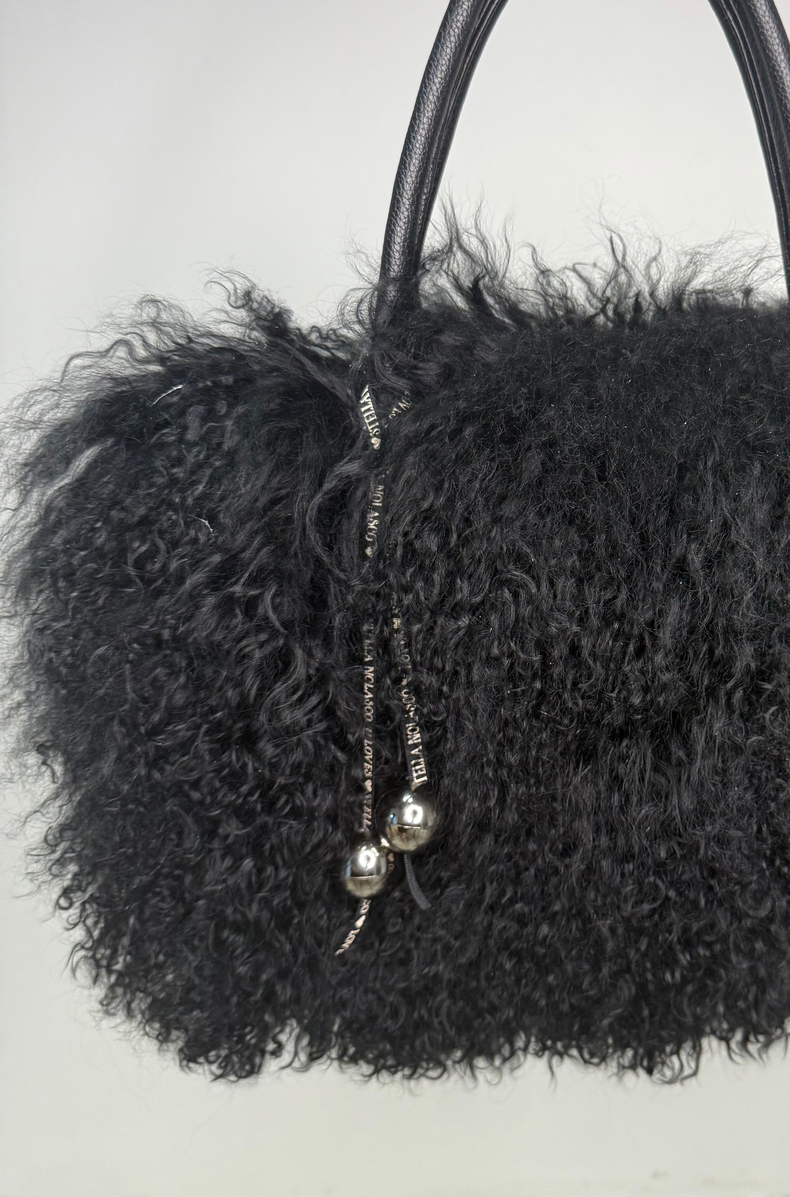 Lambswool Tote-Black