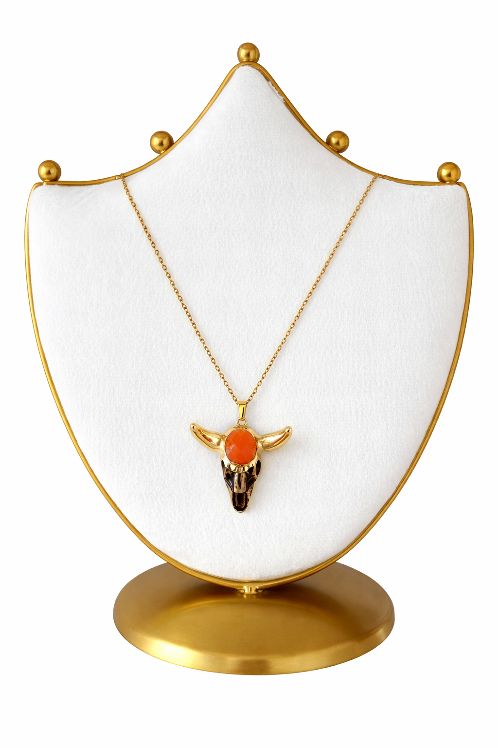 Amber Bull Necklace