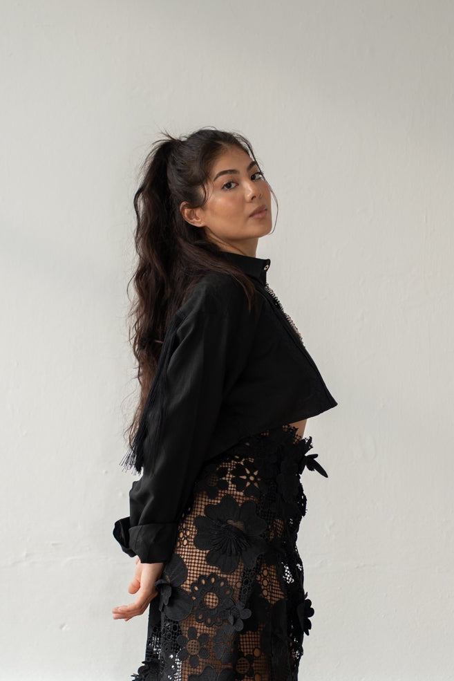 Gabriela Guayabera Crop