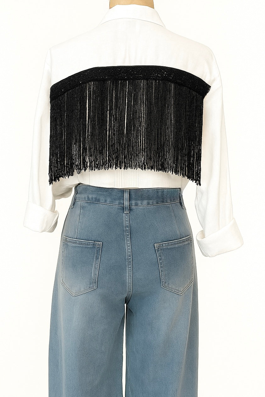 Dakota Guayabera Crop