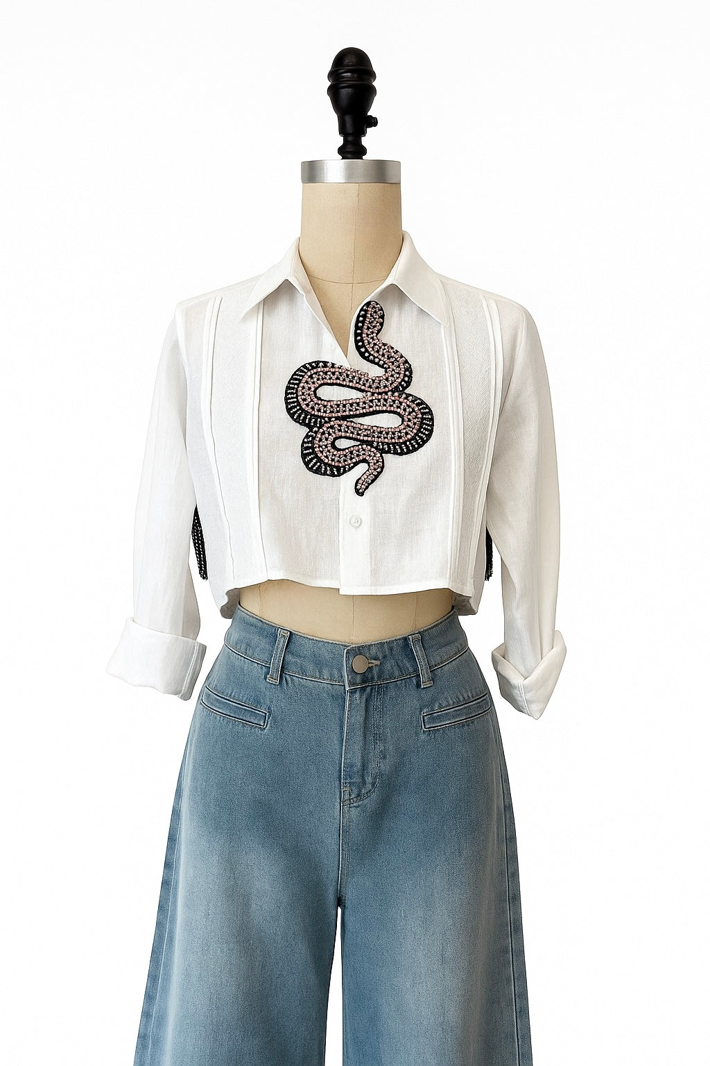 Dakota Guayabera Crop