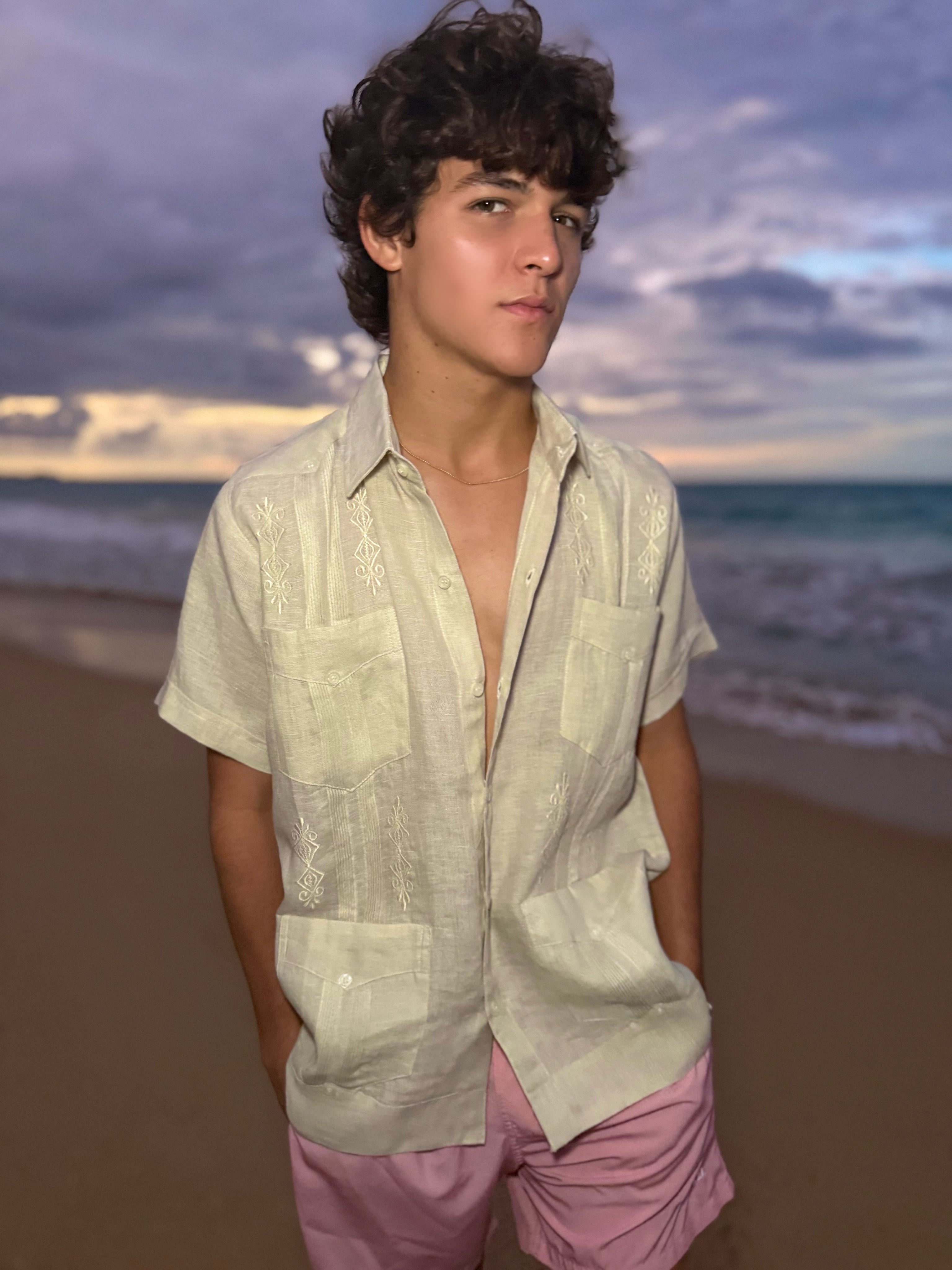 Lucio Short Sleeve Guayabera Shirt