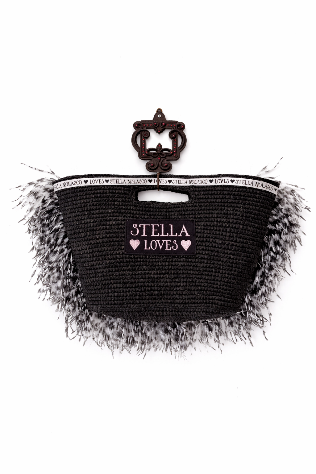 Stella Noir Raffia Bag