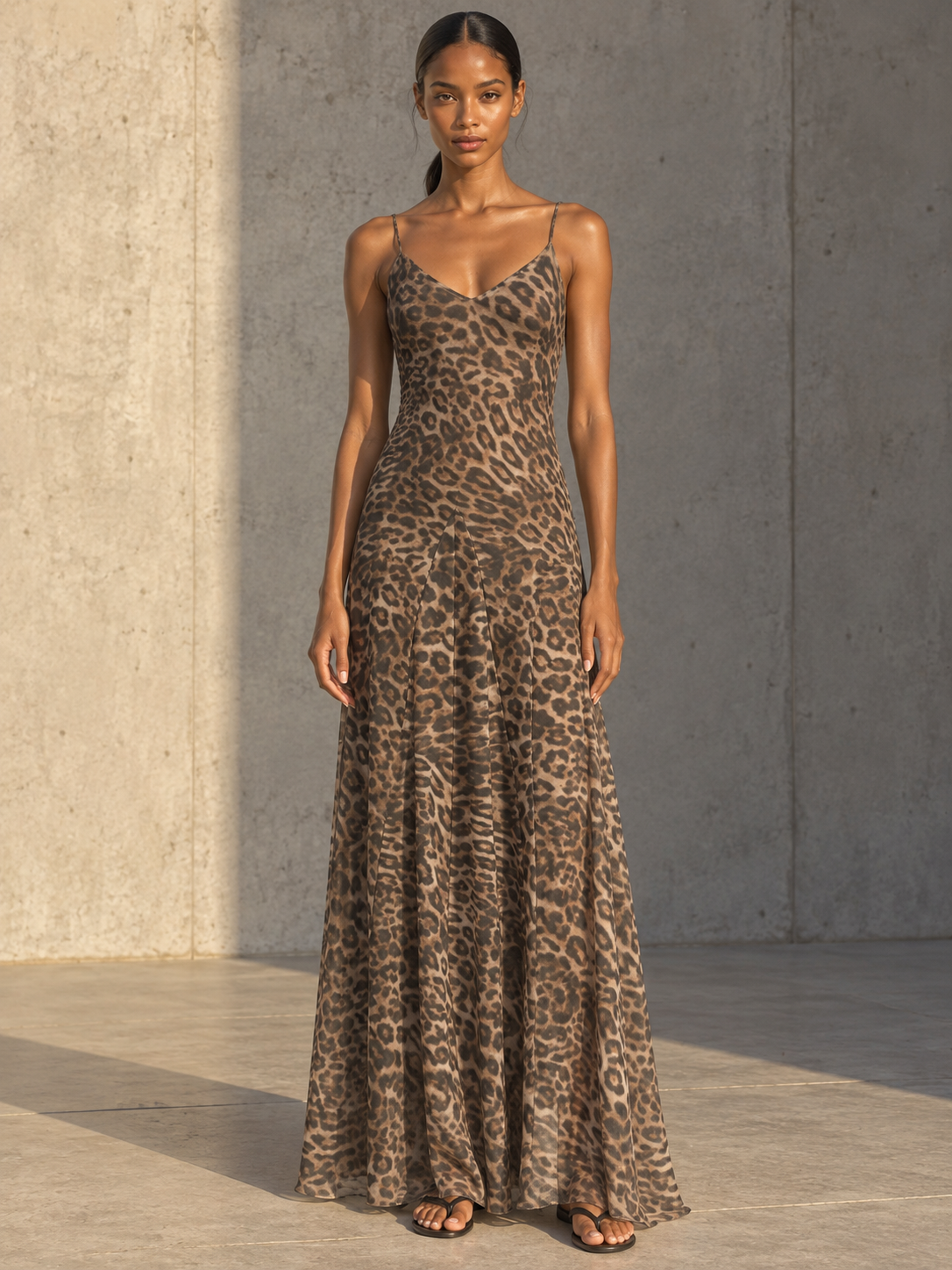 Ann Leopard Maxi Dress