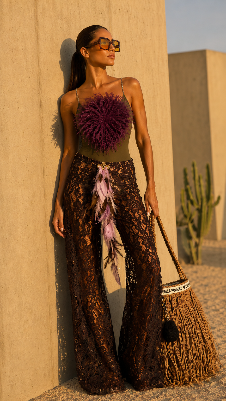 Chocolate Lace Pants