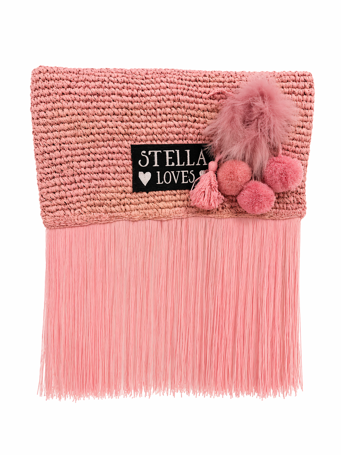Cotton Candy Raffia Bag