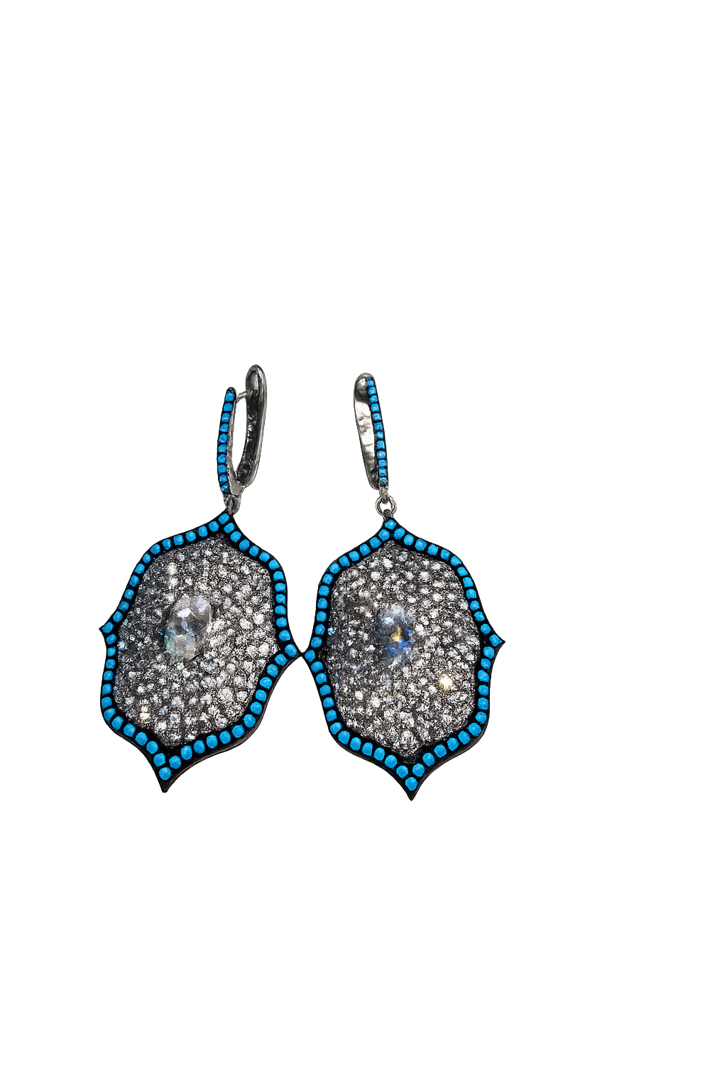 Turquoise Dots Earrrings