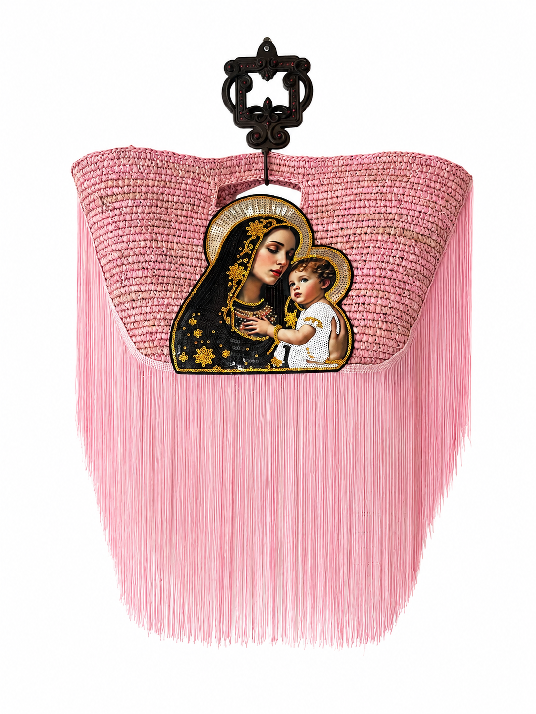 Pink Virgin Raffia Bag