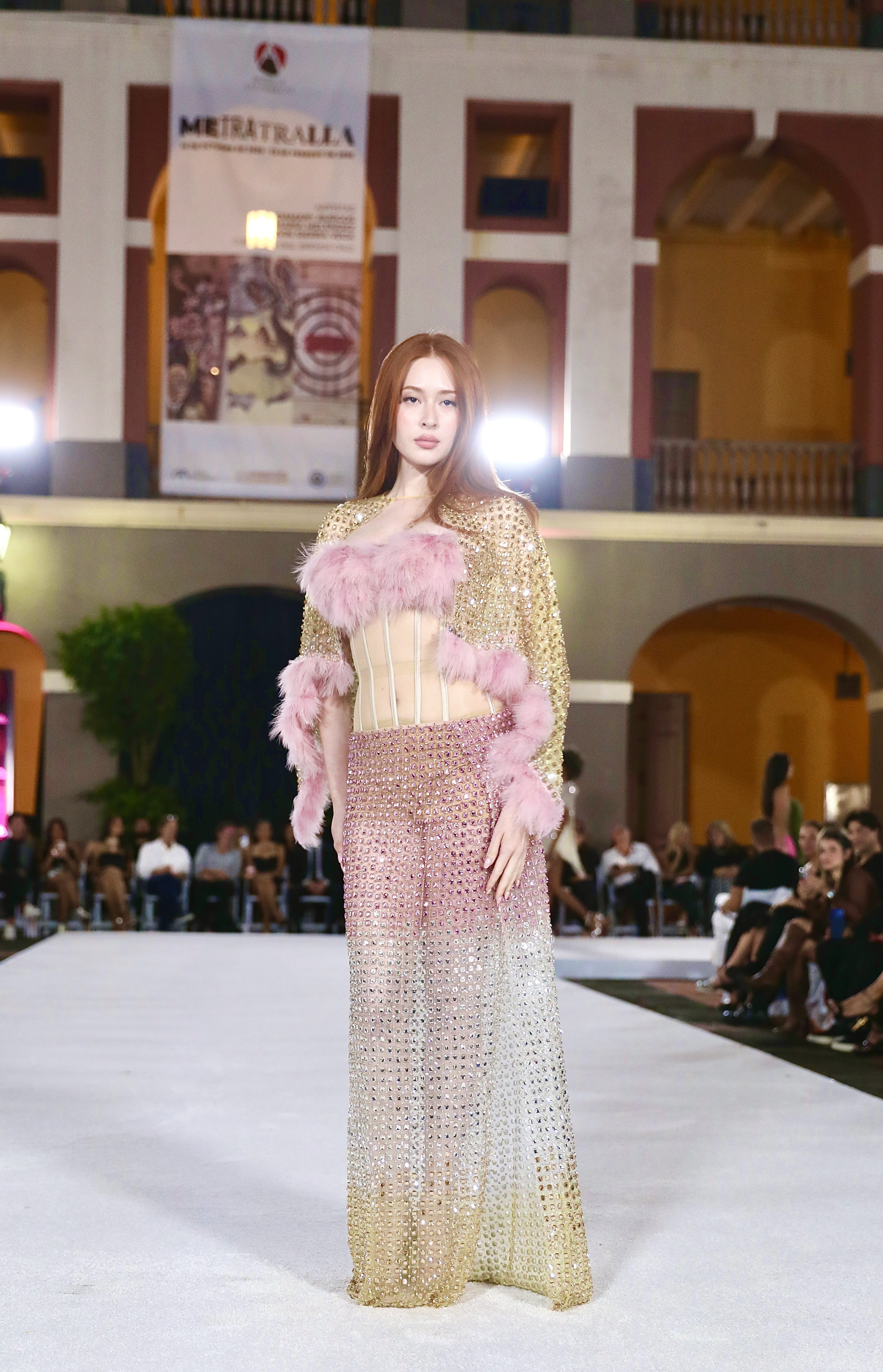 Golden Blush Evening Dress