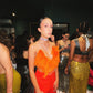 Look 22: Pura Stella - Limited Orange Cropped Top Made with Ostrich Feathers