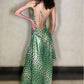 Emerald Leopard Silk Dress