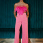 Look 33: Pura Stella - Limited Magenta Cropped Top Made with Ostrich Feathers