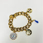 Chain Bracelet with Unique Charms - Gold