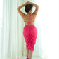 AKA Cutout Halter Dress - Hot Pink