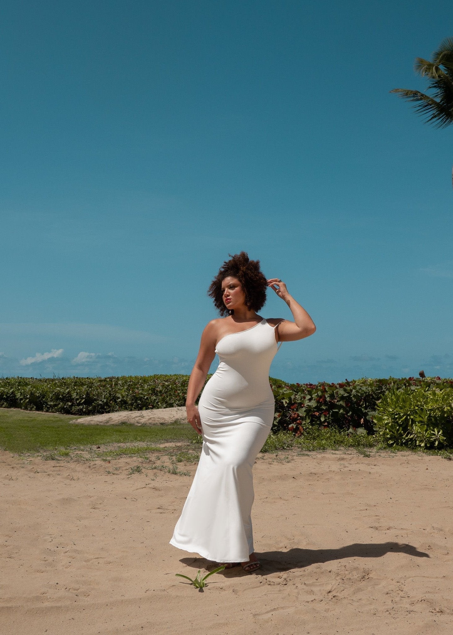 Criss Cross Maxi Dress - Caribbean Blue Sky