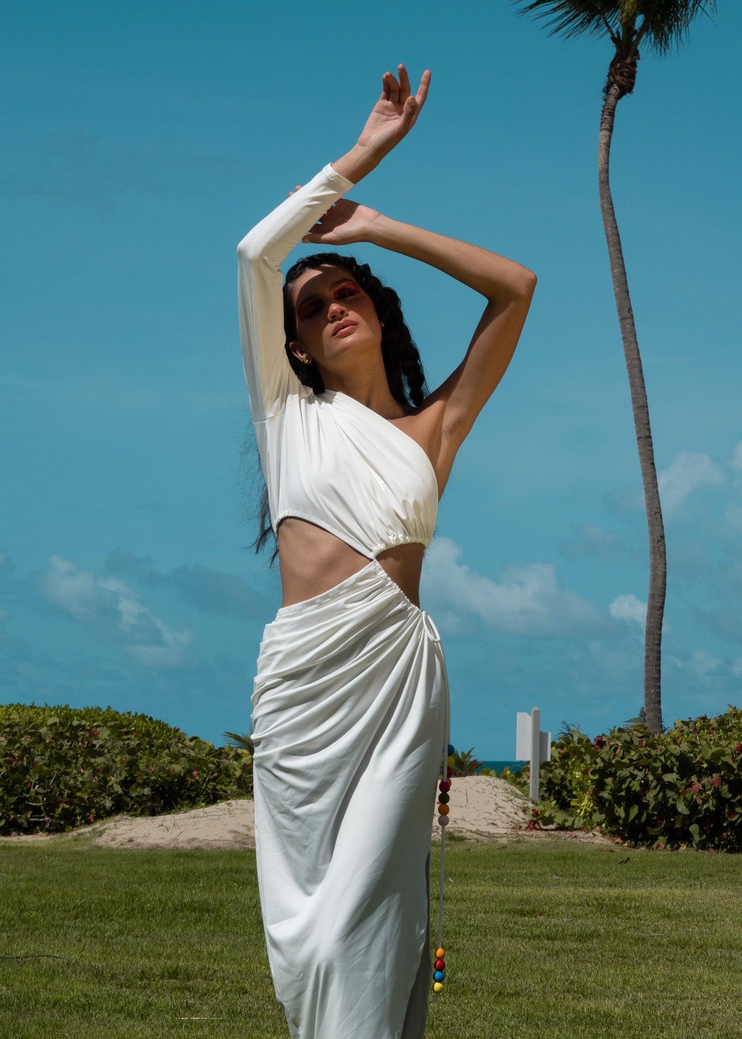 Karla Sant's Cutout Dress - Caribbean Blue Sky