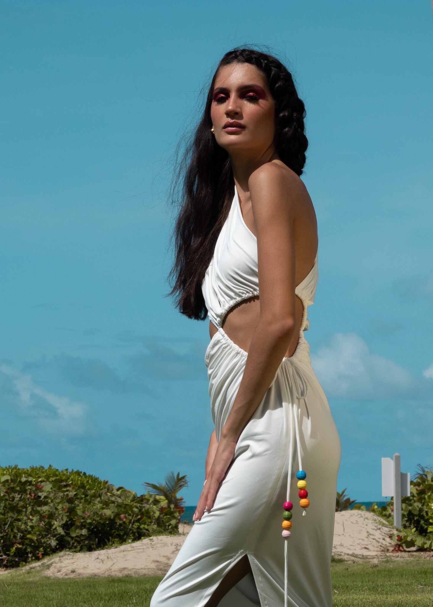 Karla Sant's Cutout Dress - Caribbean Blue Sky